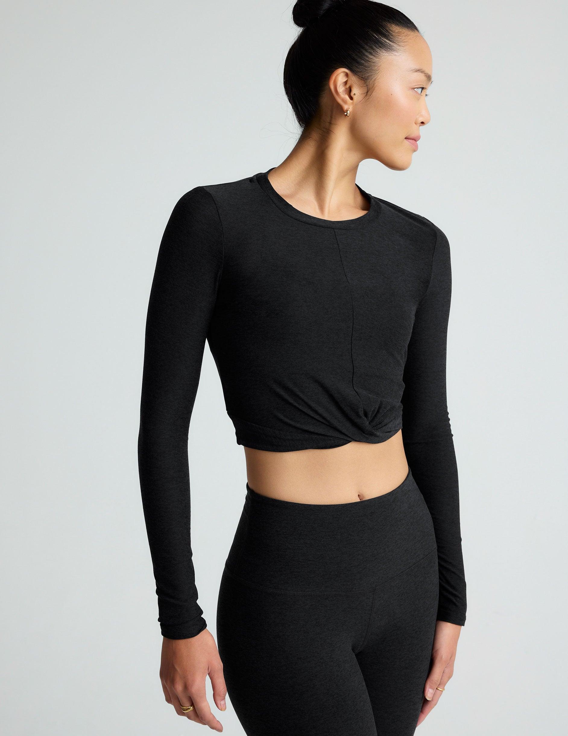 Featherweight Center Stage Cropped Long Sleeve Pullover Product Image