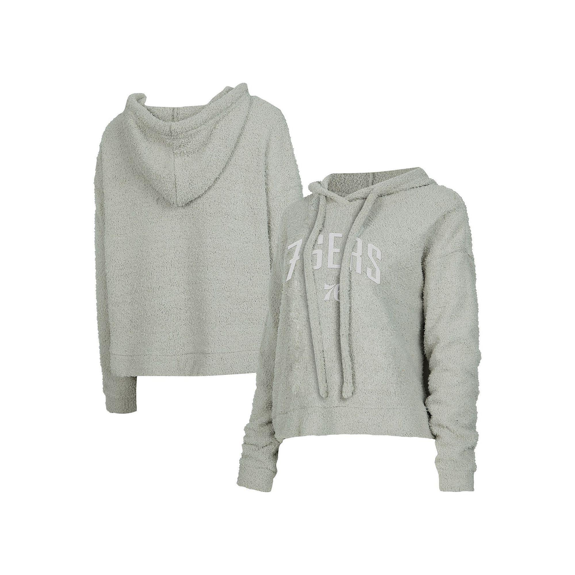 Women's Concepts Sport  Gray Philadelphia 76ers Ventura Comfy Pullover Hoodie, Size: Small, 76r Grey Product Image