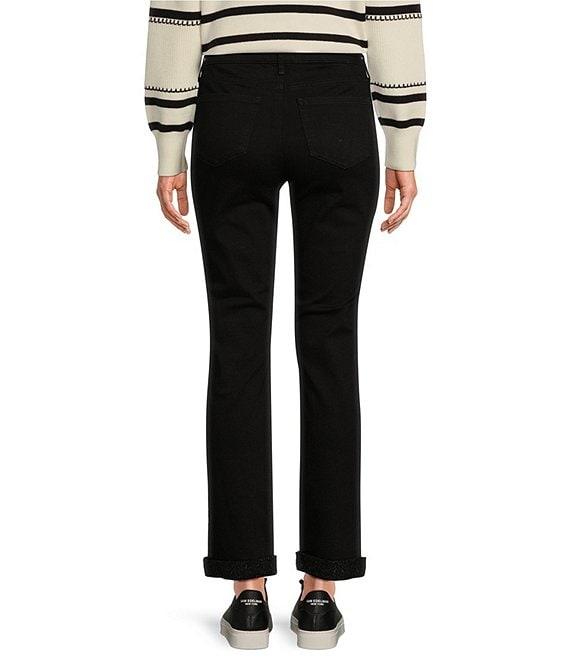 NYDJ Sheri Lift Tuck® Stretch Denim Rolled Cheetah Cuff Slim Leg Mid Rise Ankle Jean Product Image