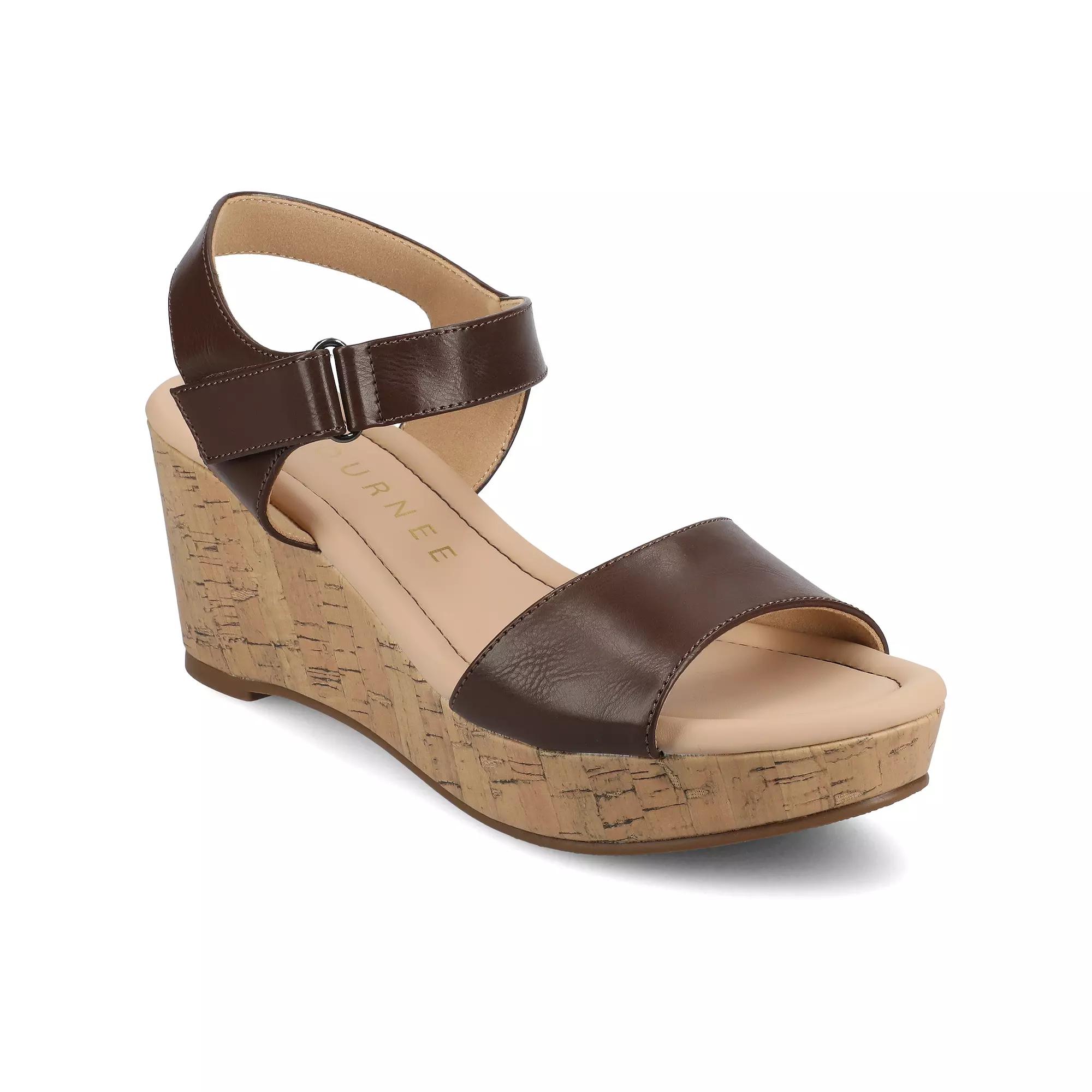 Journee Ranae Ankle Strap Platform Cork Women's Wedge Sandals,  Product Image