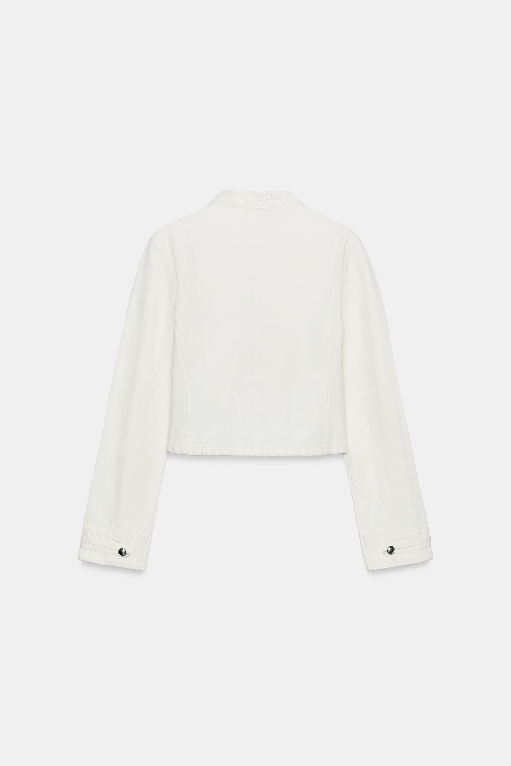 TRF FITTED BUTTON DENIM JACKET Product Image