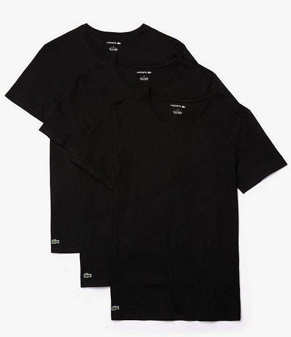 Lacoste Short Sleeve Slim-Fit Crew Neck Undershirts 3-Pack Product Image