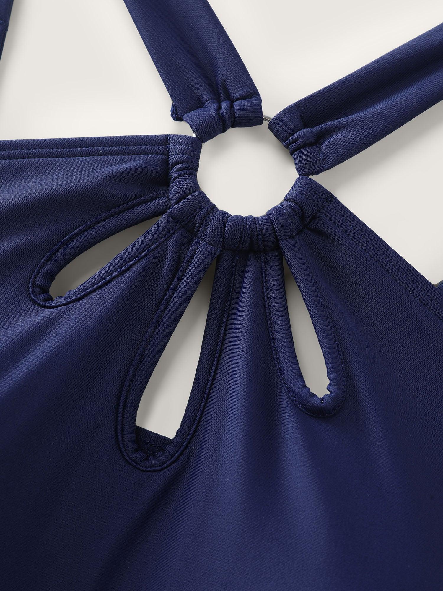 Keyhole Neckline Flowy Swim Dress Female Product Image