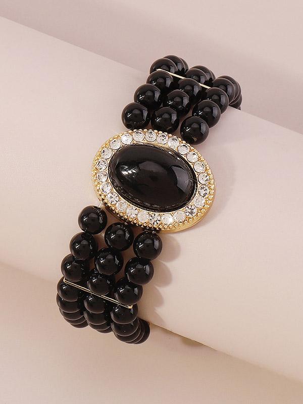 Adjustable Chains Geometric Rhine Stones Bracelet Accessories Product Image