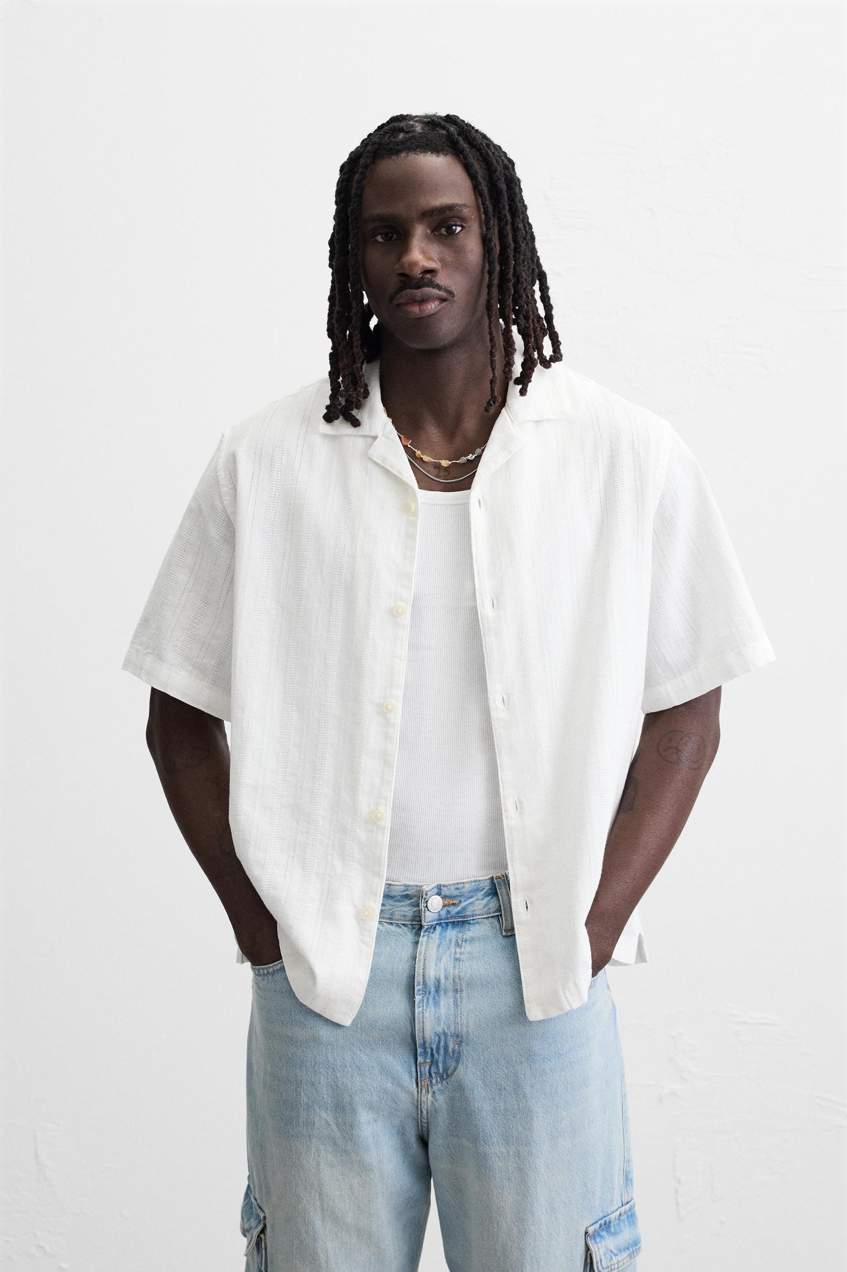 JACQUARD STRIPED SHIRT Product Image