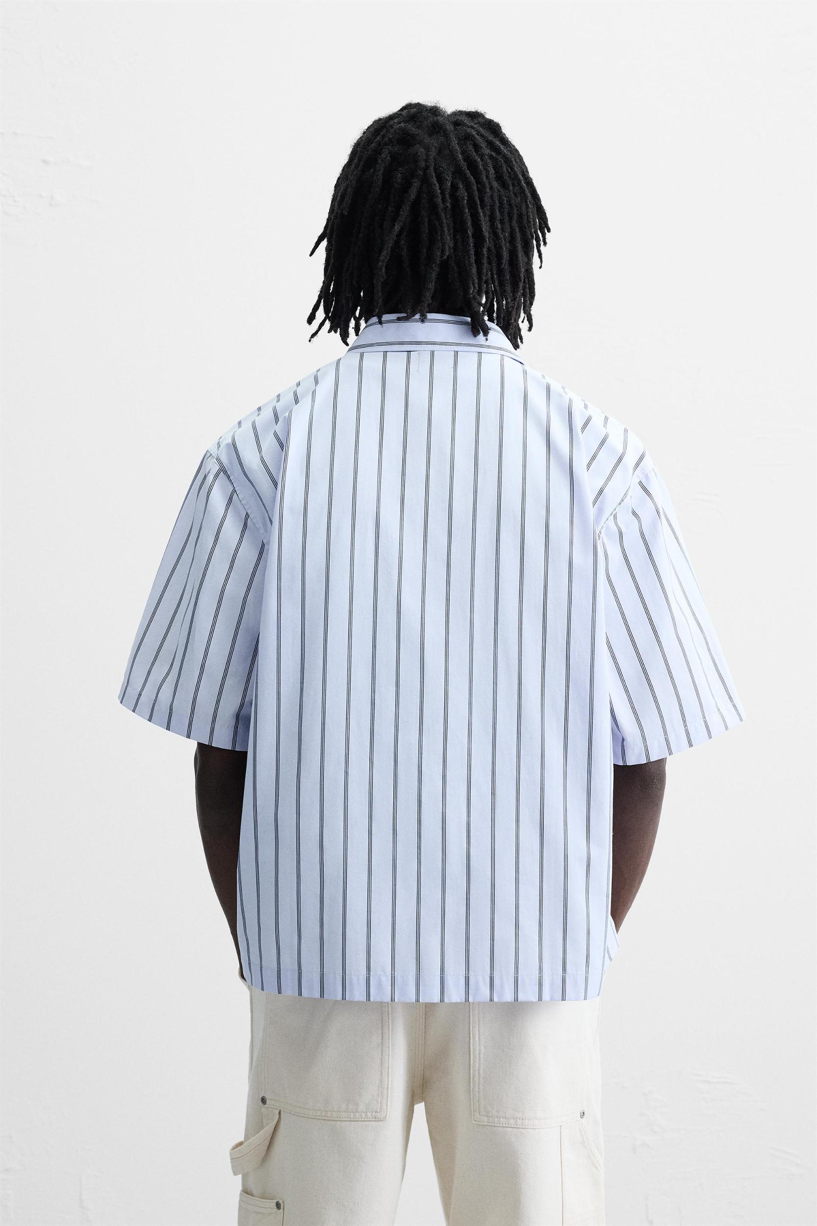 STRIPED SHIRT WITH EMBROIDERY Product Image