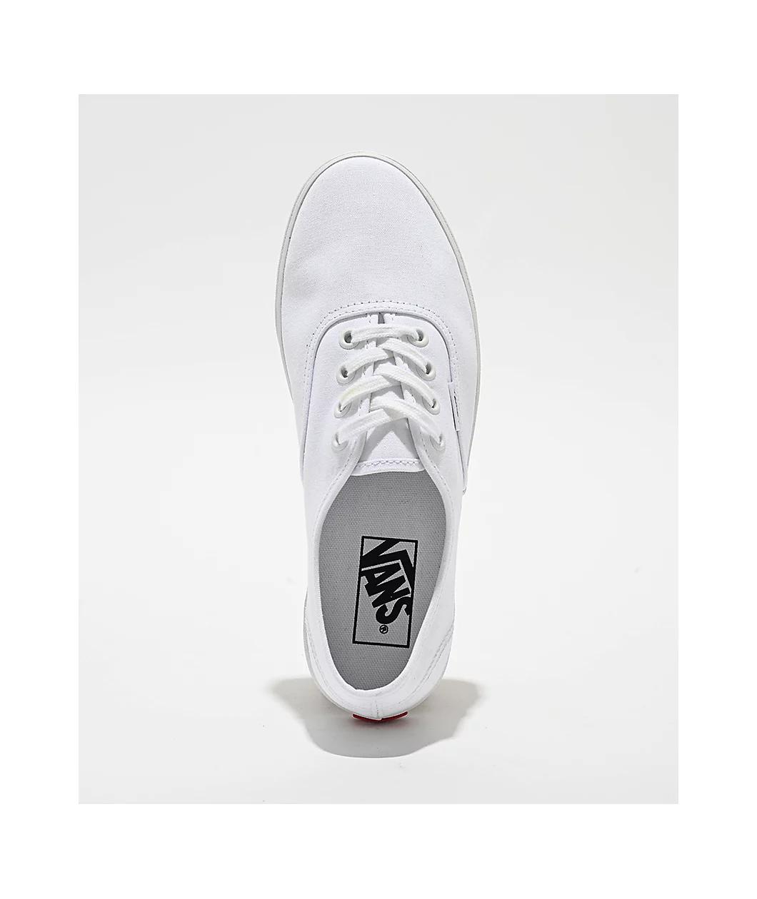 Vans Authentic Lowpro Black & White Skate Shoes Product Image