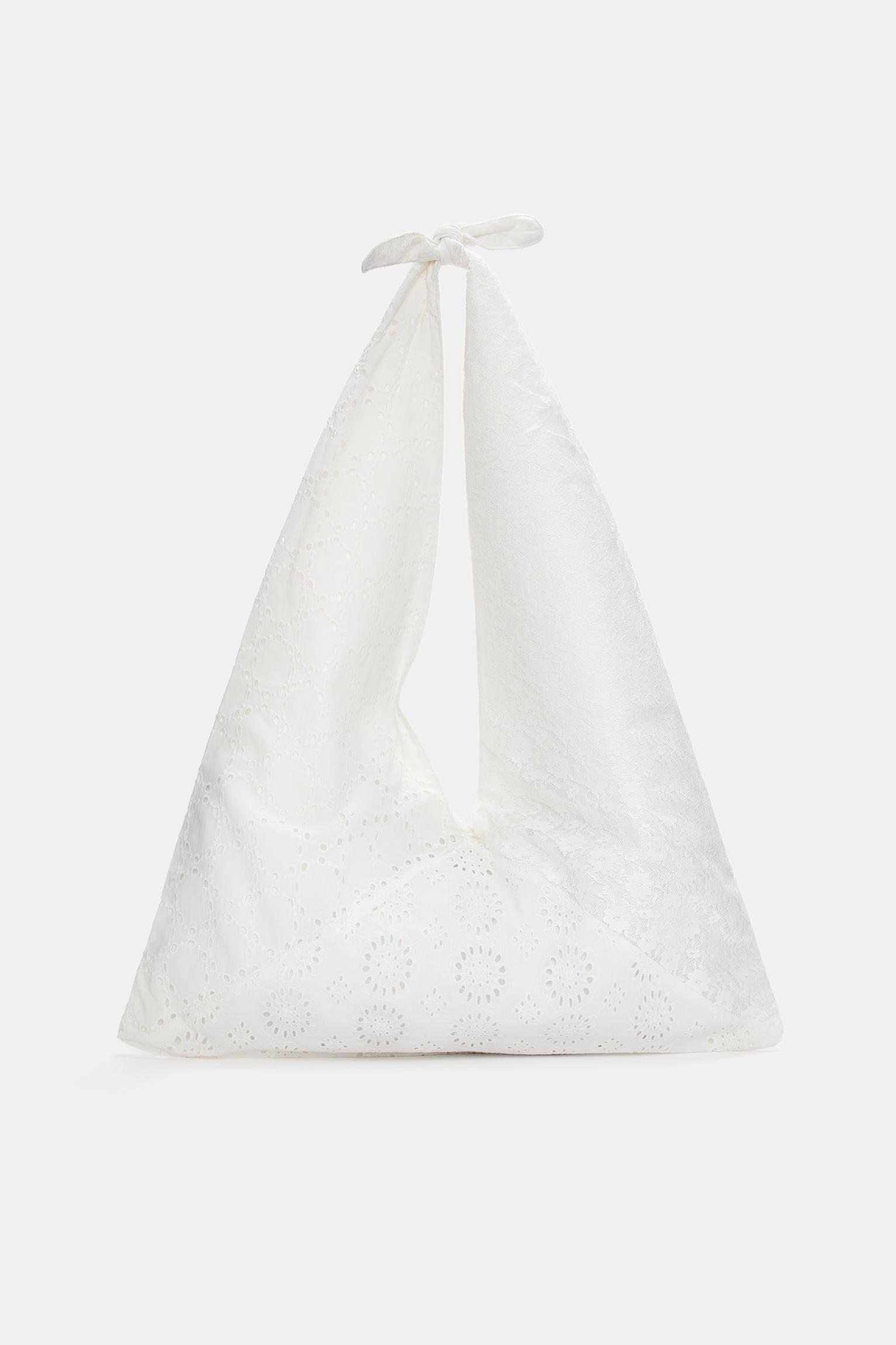 Embroidered shopper bag with knot Product Image