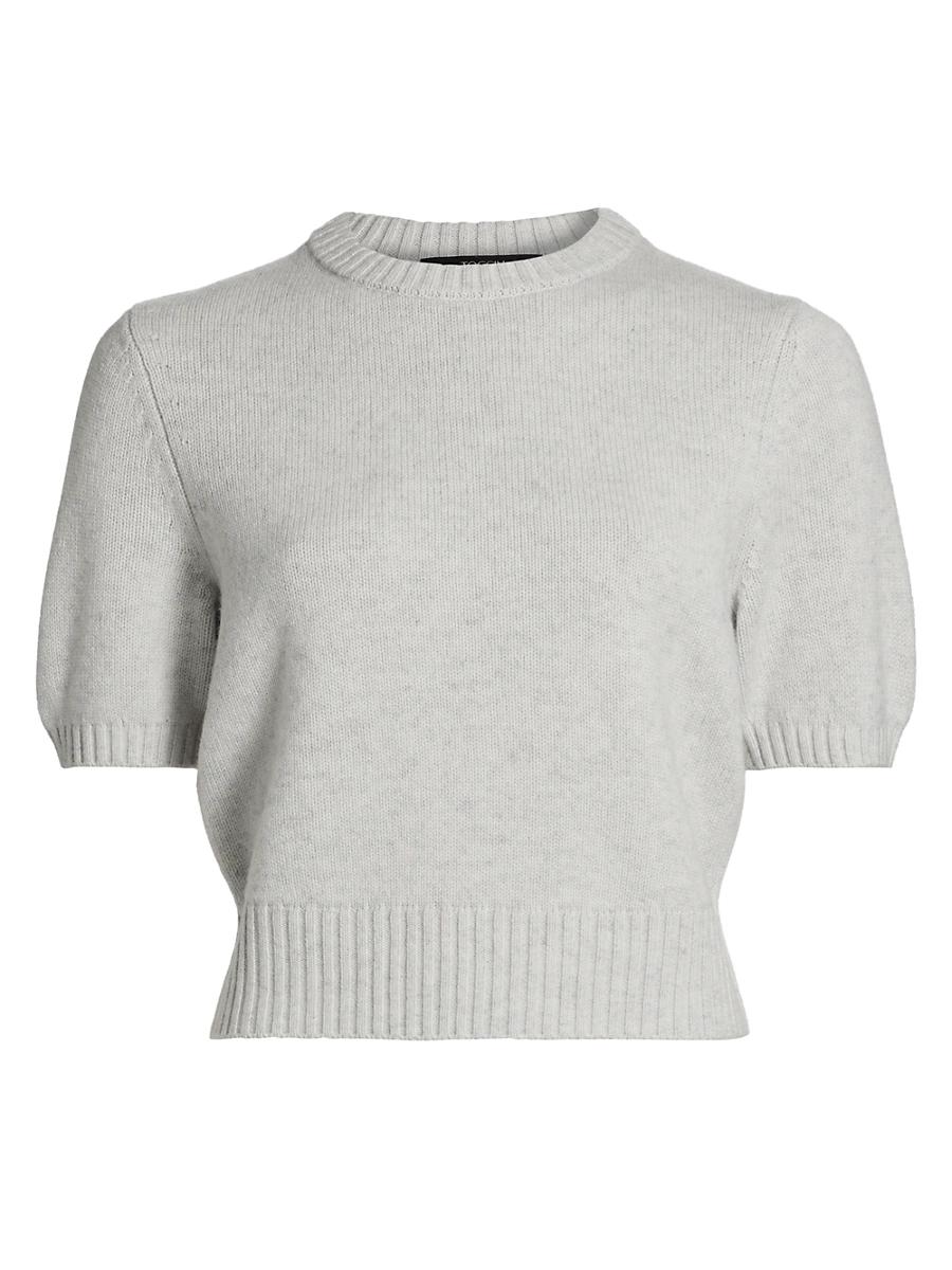 Womens Elsie Wool-Cashmere Short-Sleeve Sweater Product Image