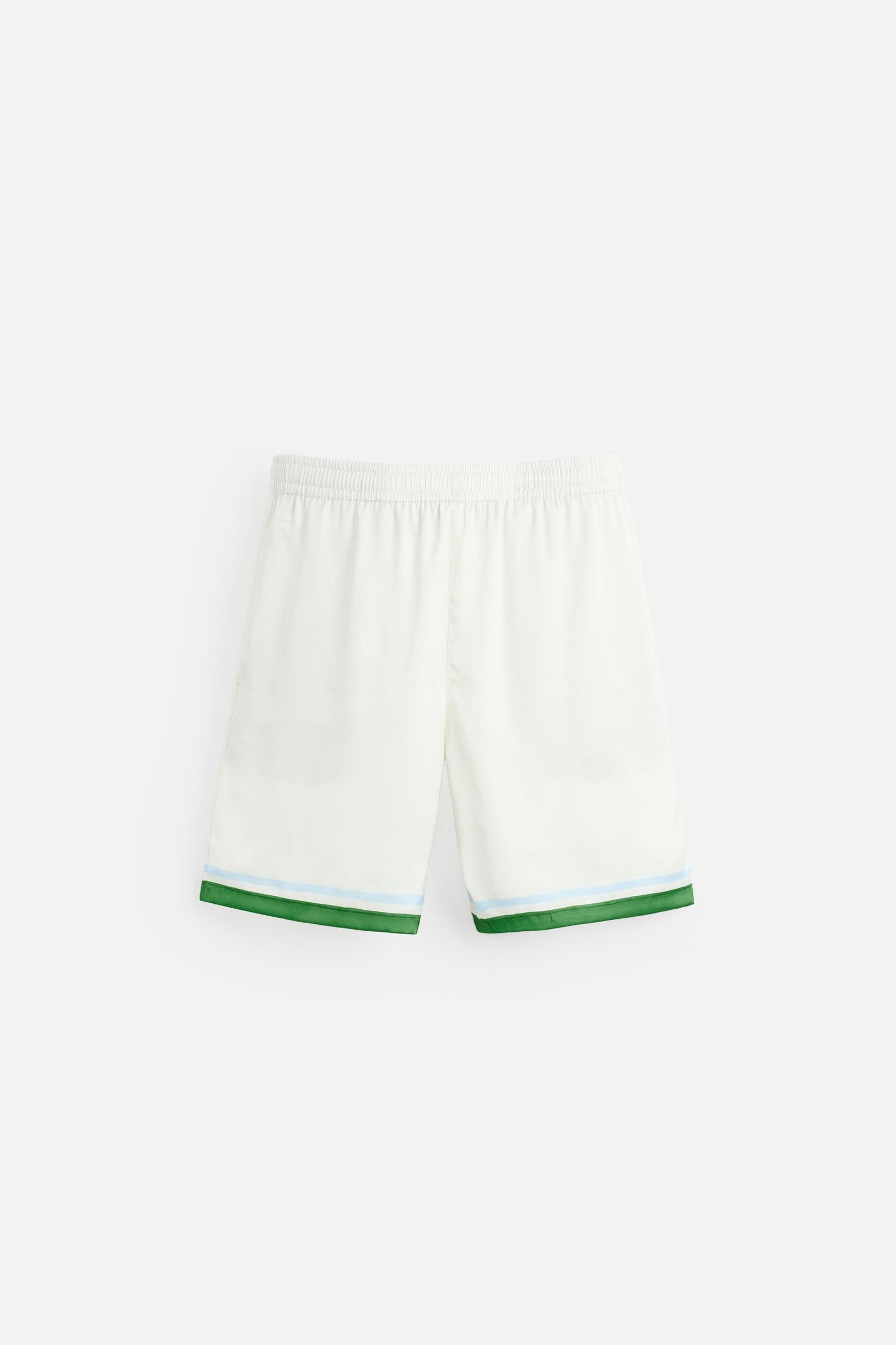 PATTERNED SATIN EFFECT SHORTS Product Image