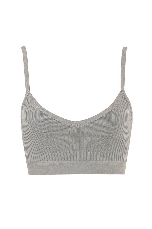 Evie  grey marl bandage bralette - sale Product Image