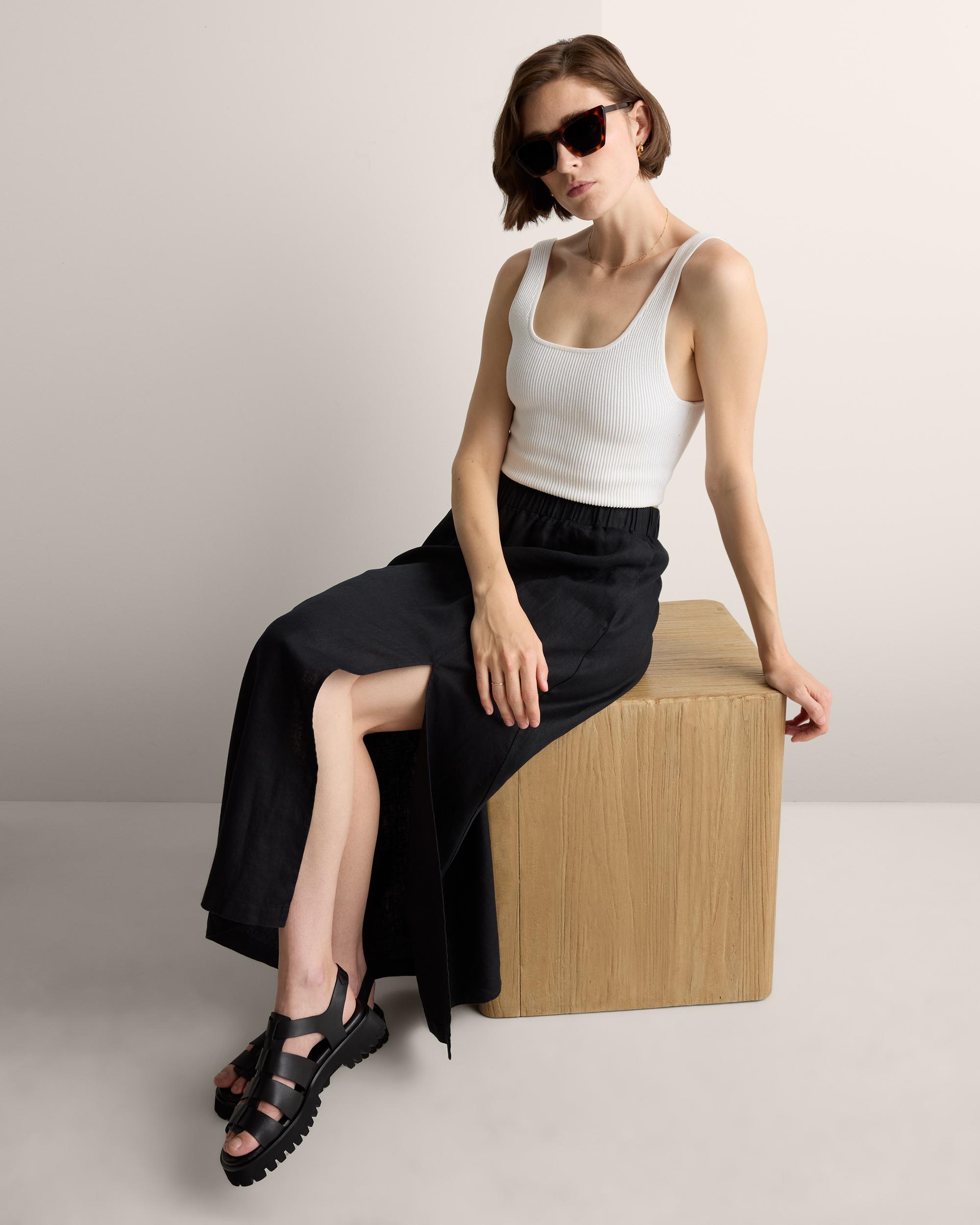 Quince | Women's Italian Leather Lug Sole Fisherman Sandal Product Image