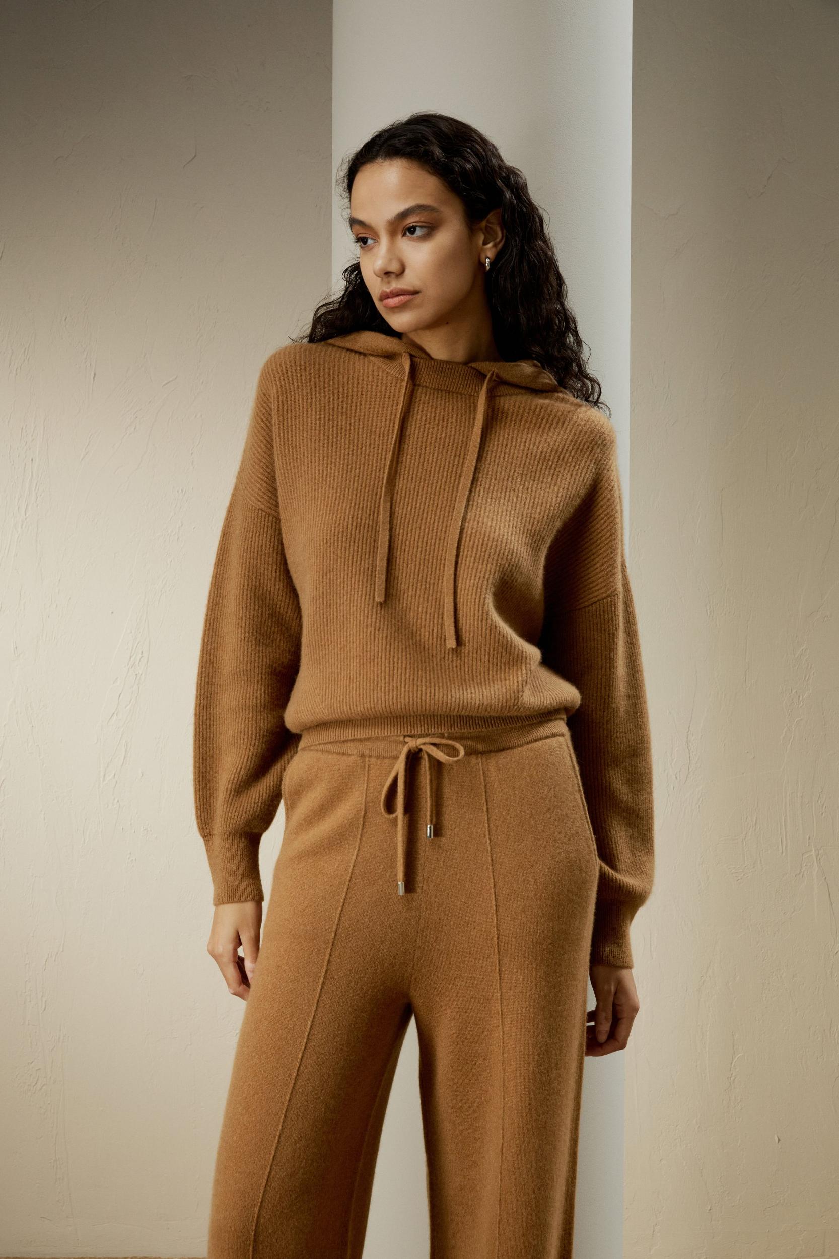 LILYSILK Women Cashmere Sweatshirt Womens - White 100% Cashmere - Comfort Round Neck Sweater XL Product Image