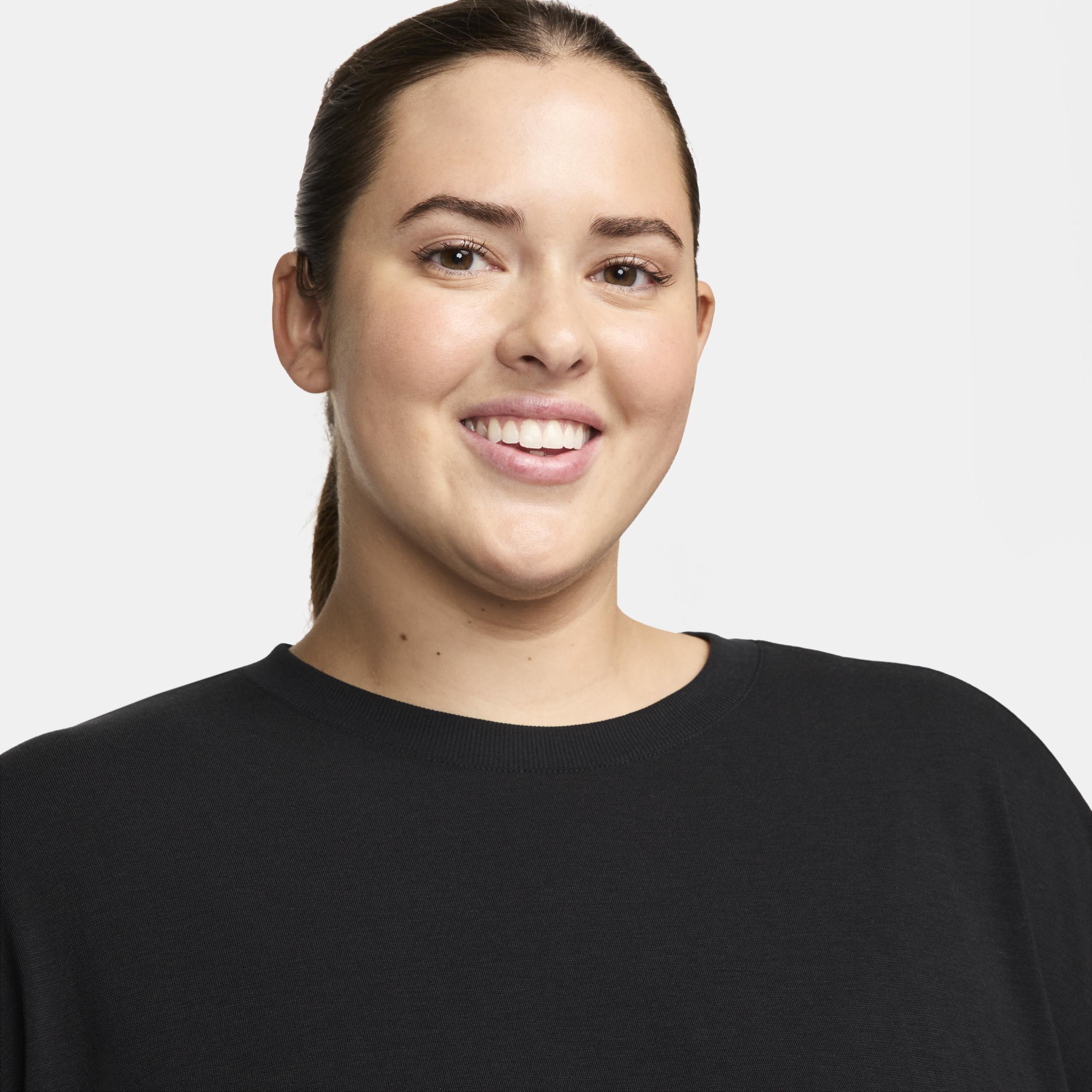 Nike Womens One Relaxed Dri-FIT Short-Sleeve Top (Plus Size) | FN2816-010 Product Image