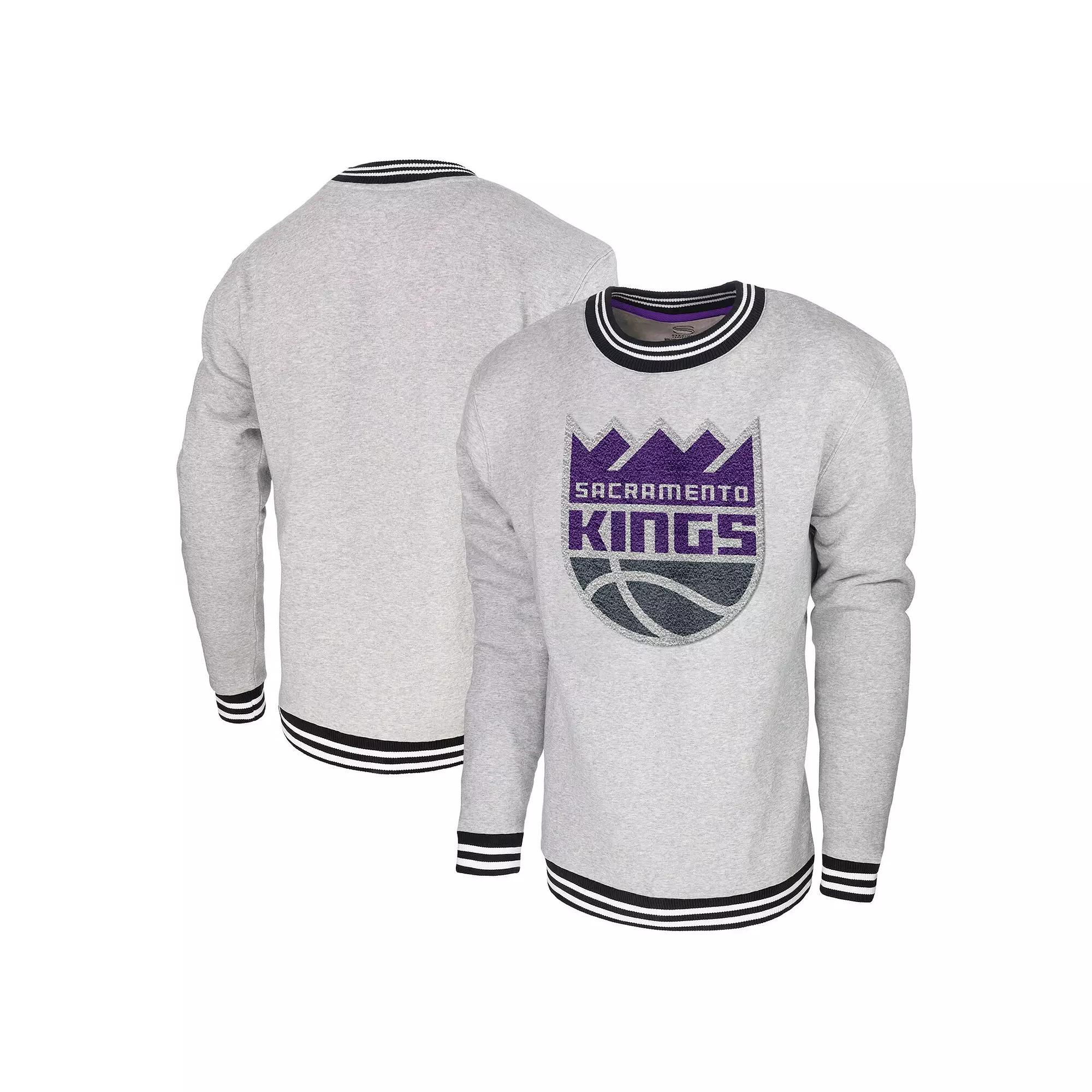 Men's Stadium Essentials Heather Gray Sacramento Kings Club Level Pullover Sweatshirt, Adult Unisex,  Product Image
