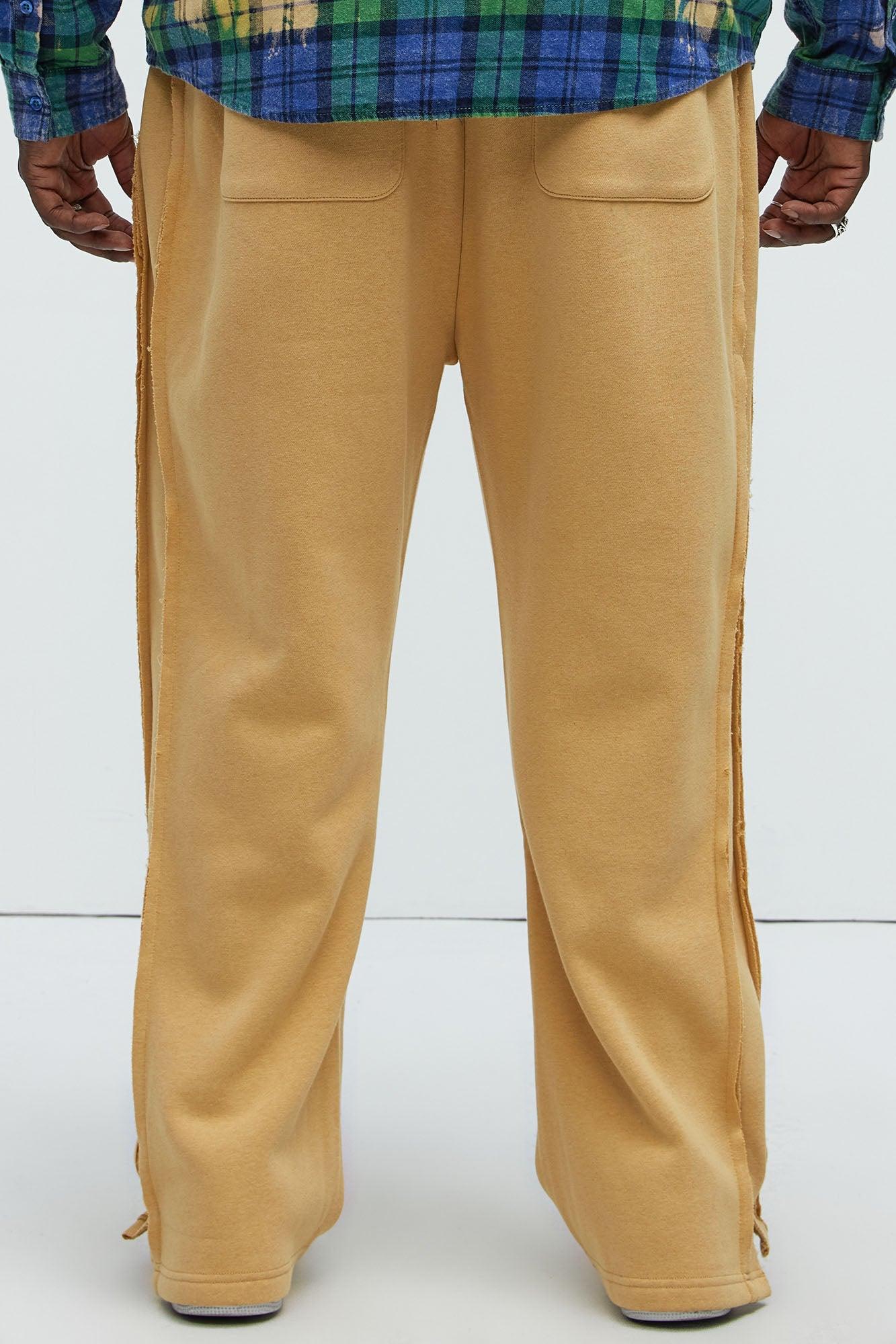 Tyson Douglas Frayed Sweatpants - Camel Product Image