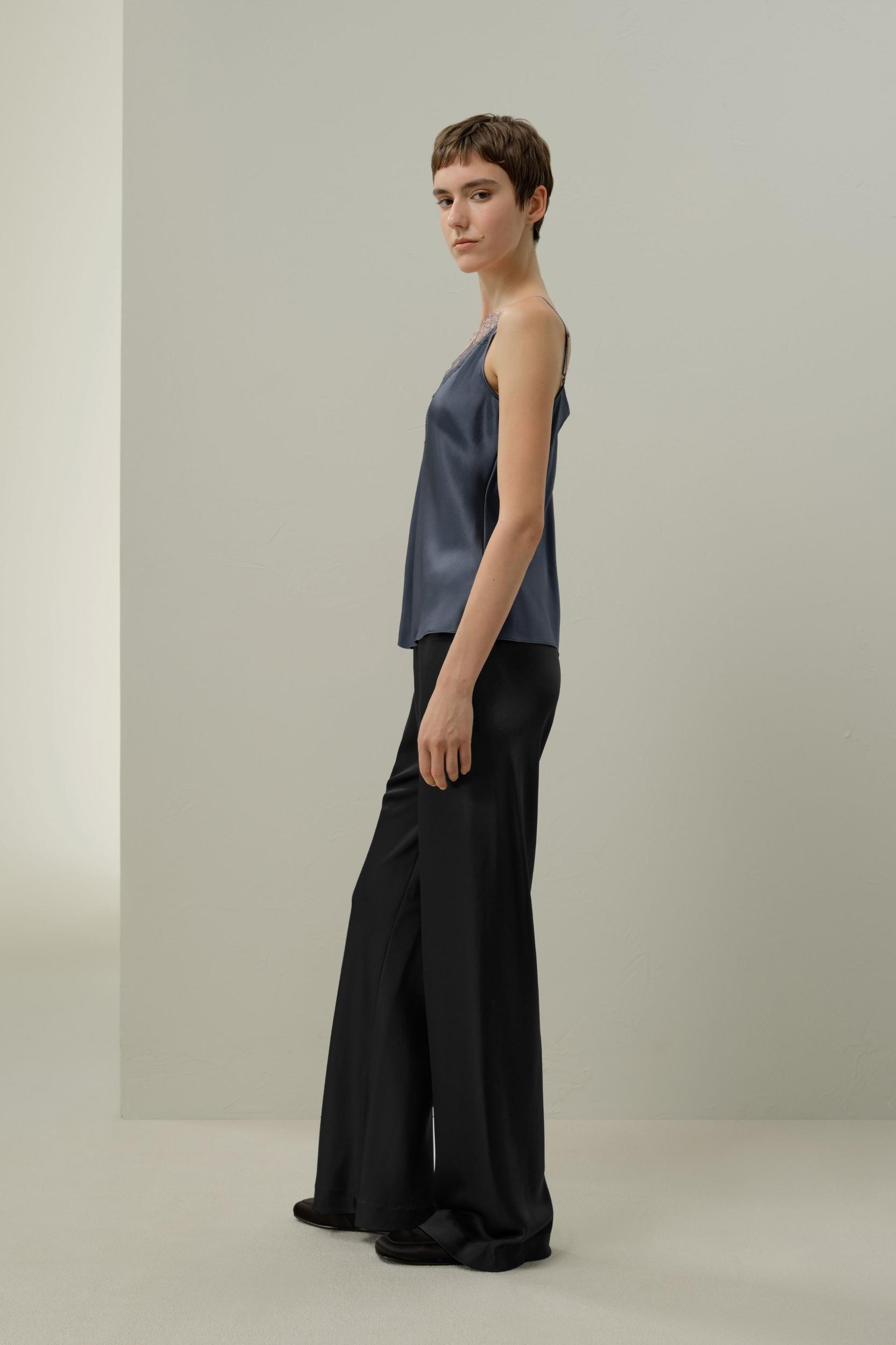 Lace-Trimmed Silk Camisole Product Image