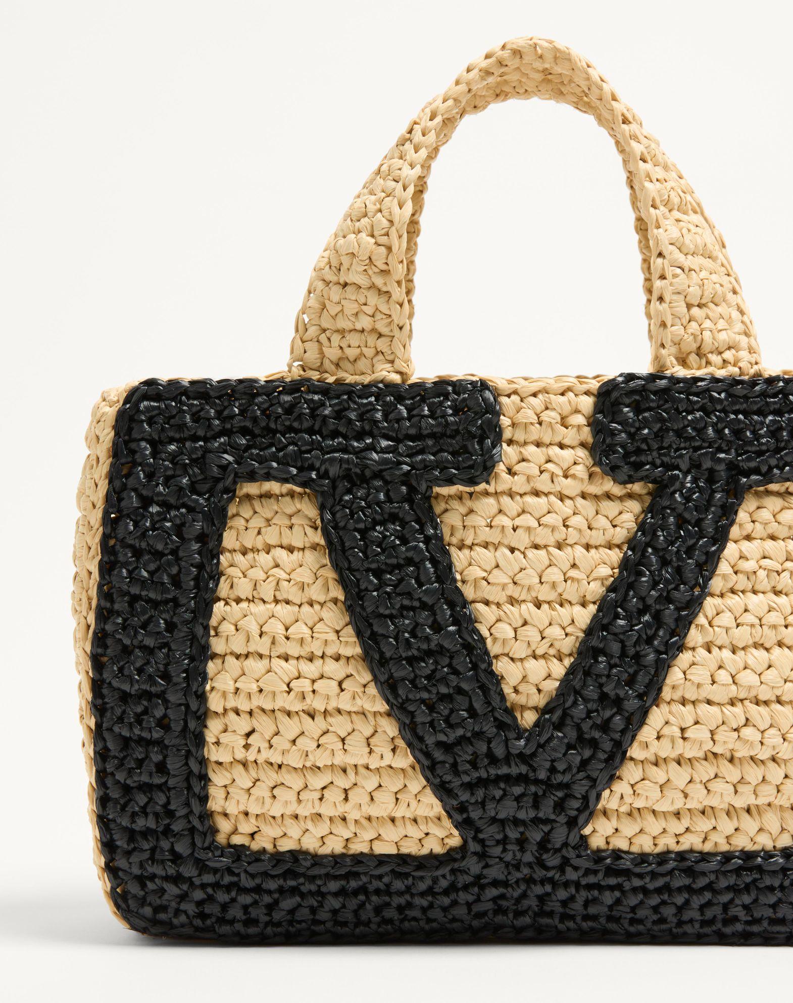 Valentino Garavani Viva Superstar Small Shopping Bag In Raffia Product Image