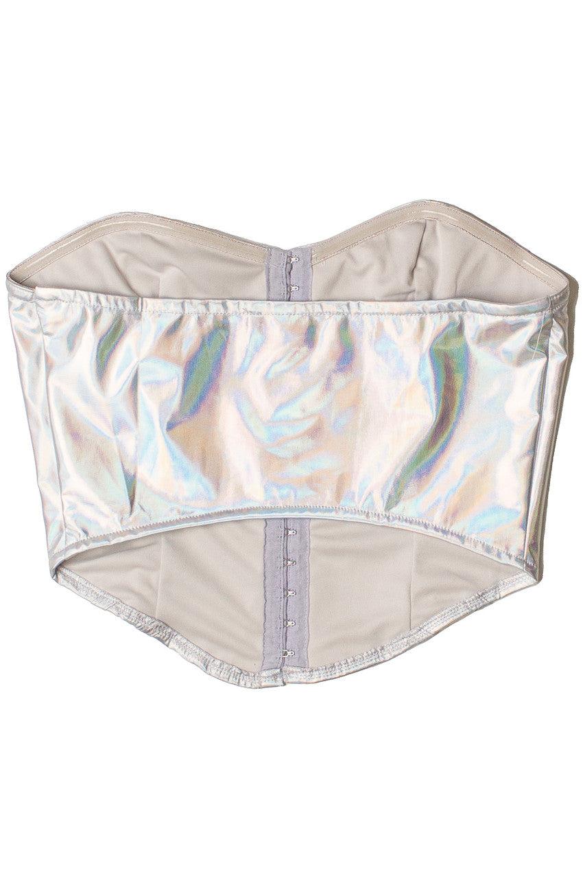 Metallic Corset Style Strapless Top Product Image
