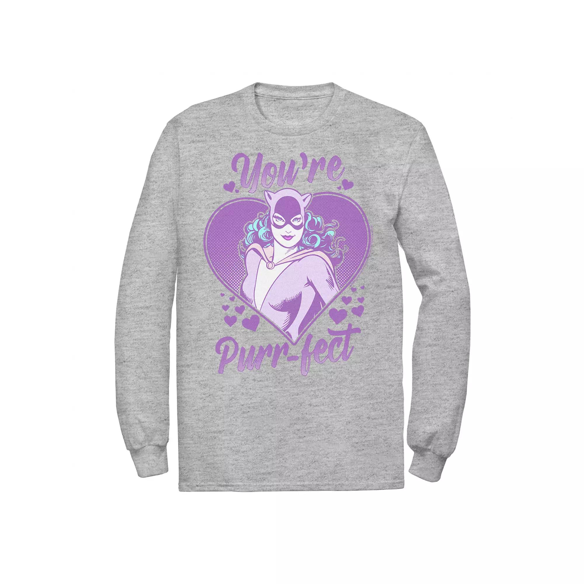 Men's DC Comics Valentine's Day Catwoman You're Purr-fect Tee,  Product Image