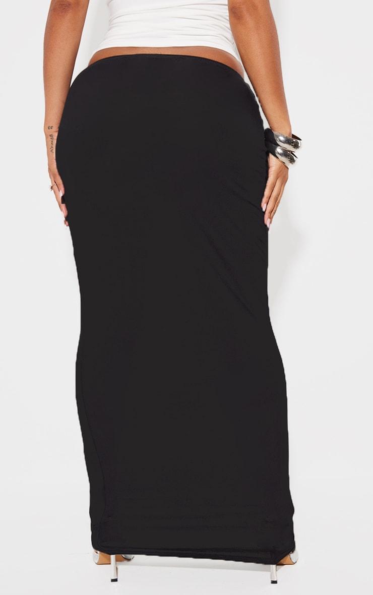 Shape Black Jersey Ruched V Waist Midaxi Skirt Product Image