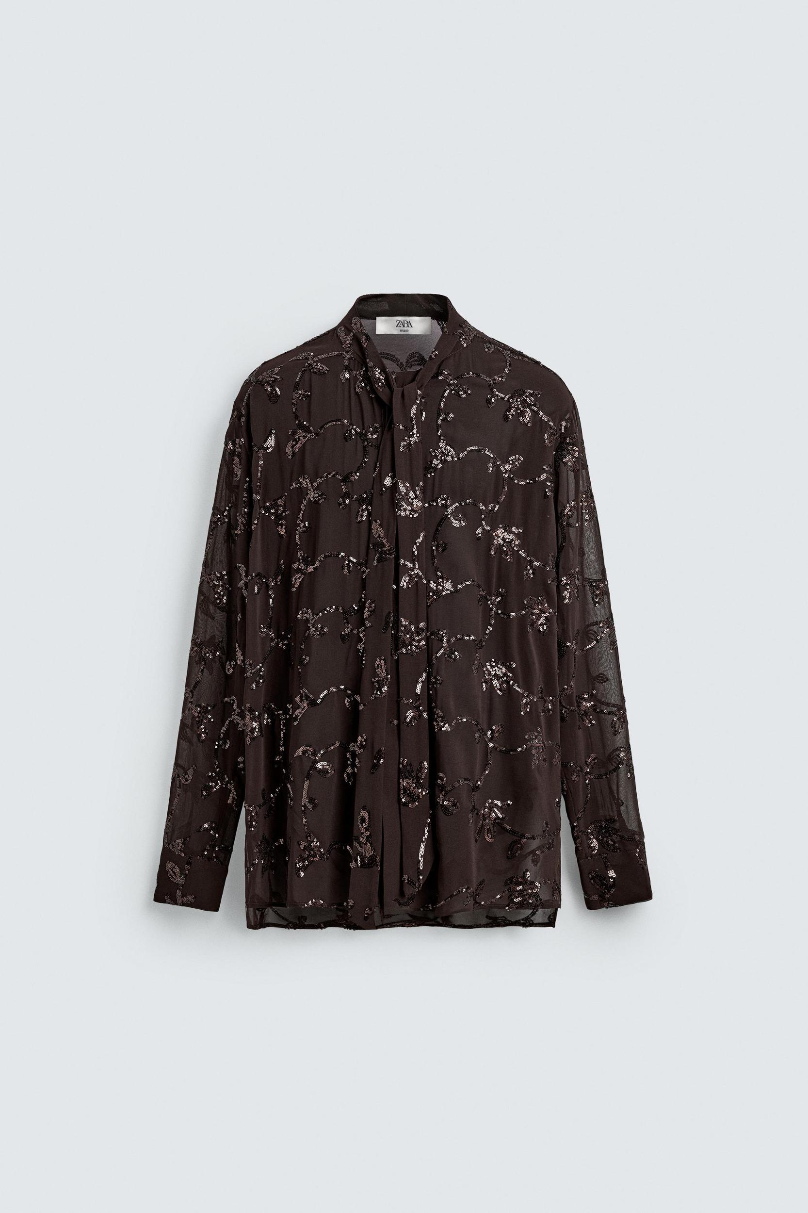 LIMITED EDITION SEQUIN SEMI-SHEER SHIRT Product Image
