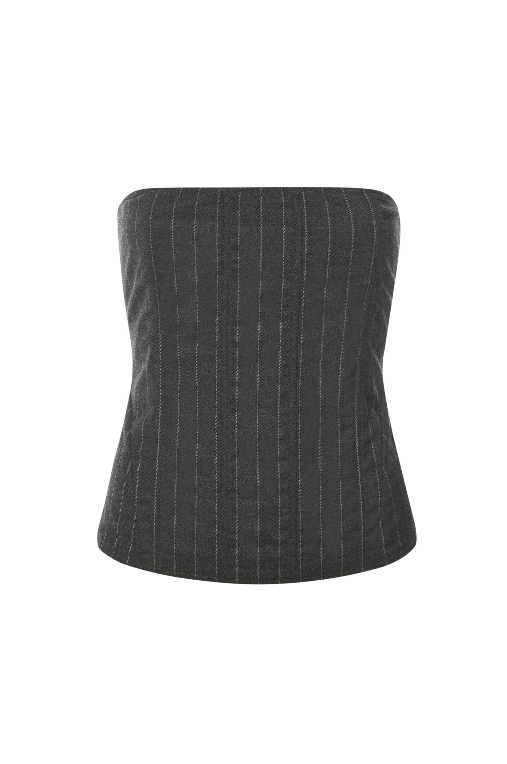 NAYA TROUSER - PINSTRIPE WOOL Product Image