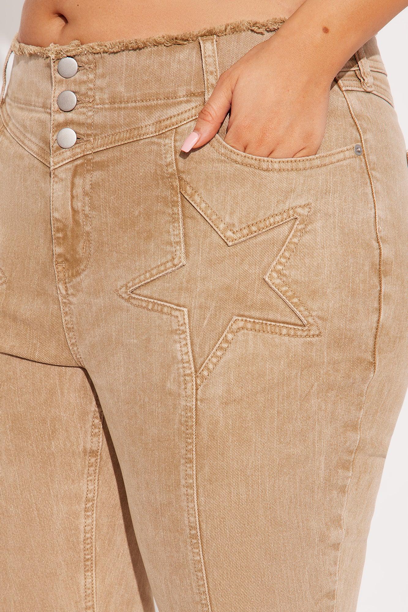 Brighten Your Day Flare Pant - Khaki Product Image