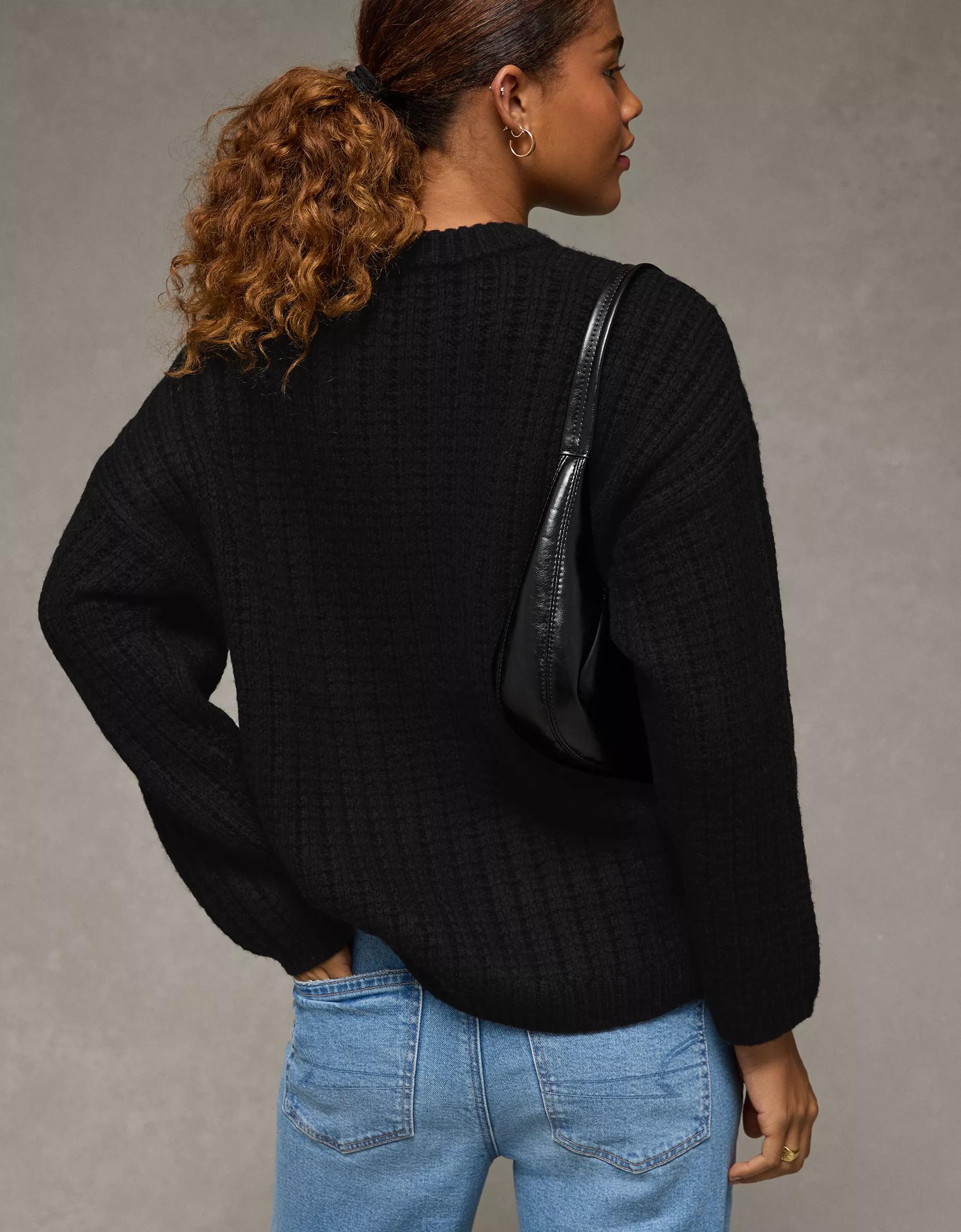 AE Oversized Waffle Sweater Product Image