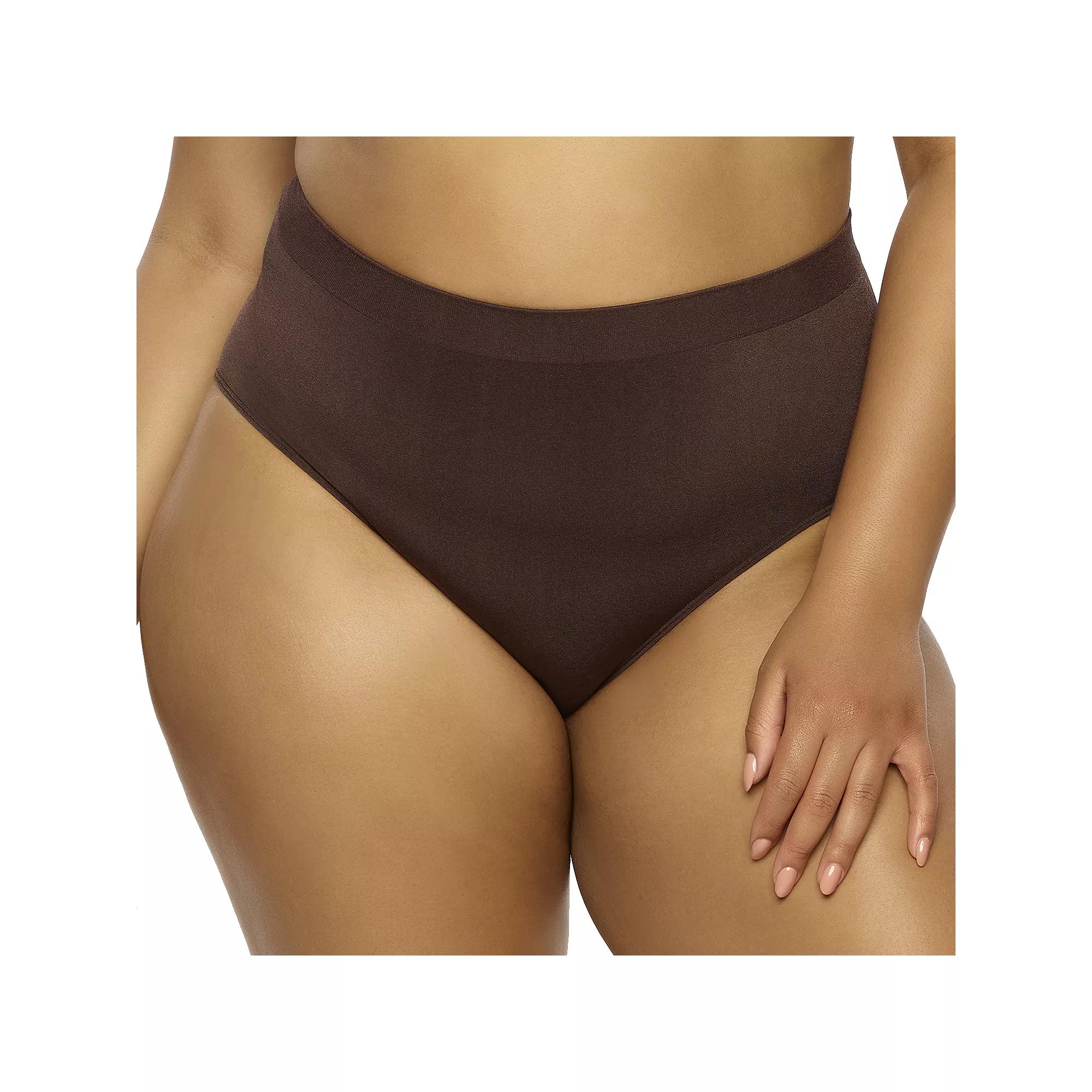 Plus Size Paramour by Felina Body Smooth Brief Panty 655128, Women's, Size: Large, Black Blk Product Image