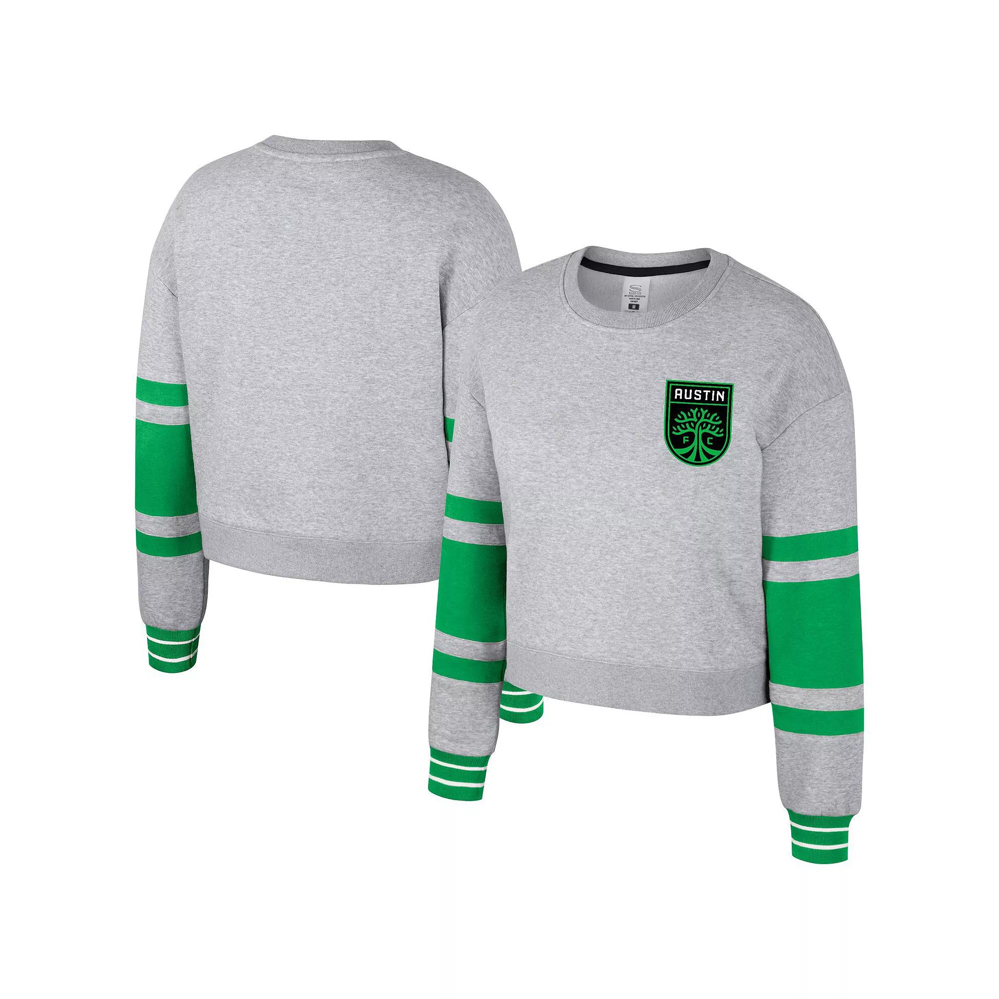 Women's Stadium Essentials Heather Gray St. Louis City SC Scrimmage Cropped Pullover Sweatshirt,  Product Image