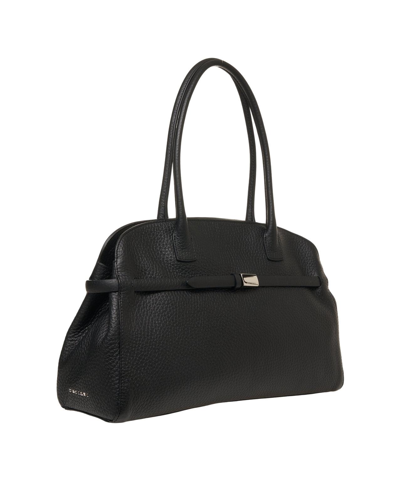 Grained leather handbag Product Image