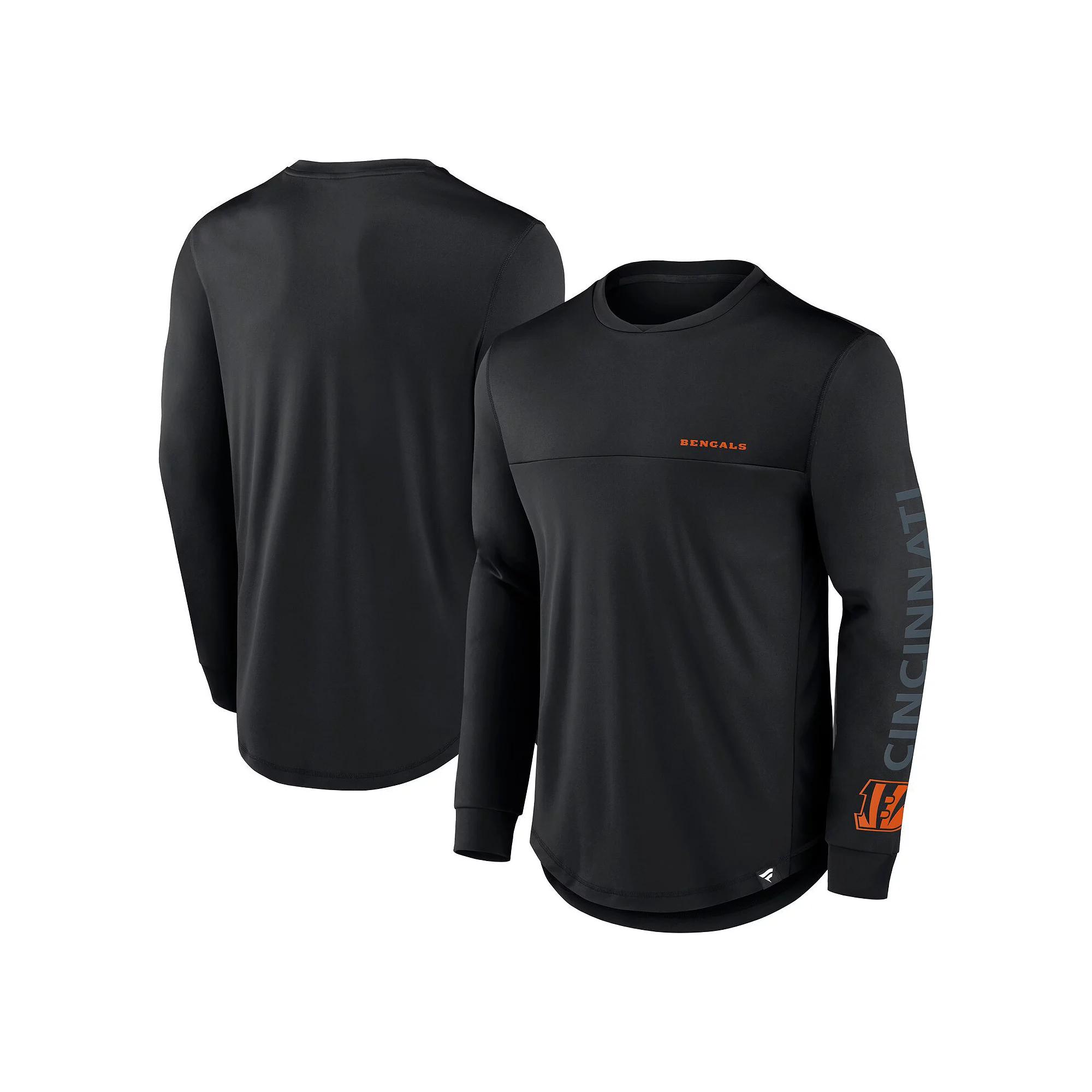 Men's Fanatics Black Cincinnati Bengals Blackout Long Sleeve T-Shirt,  Product Image