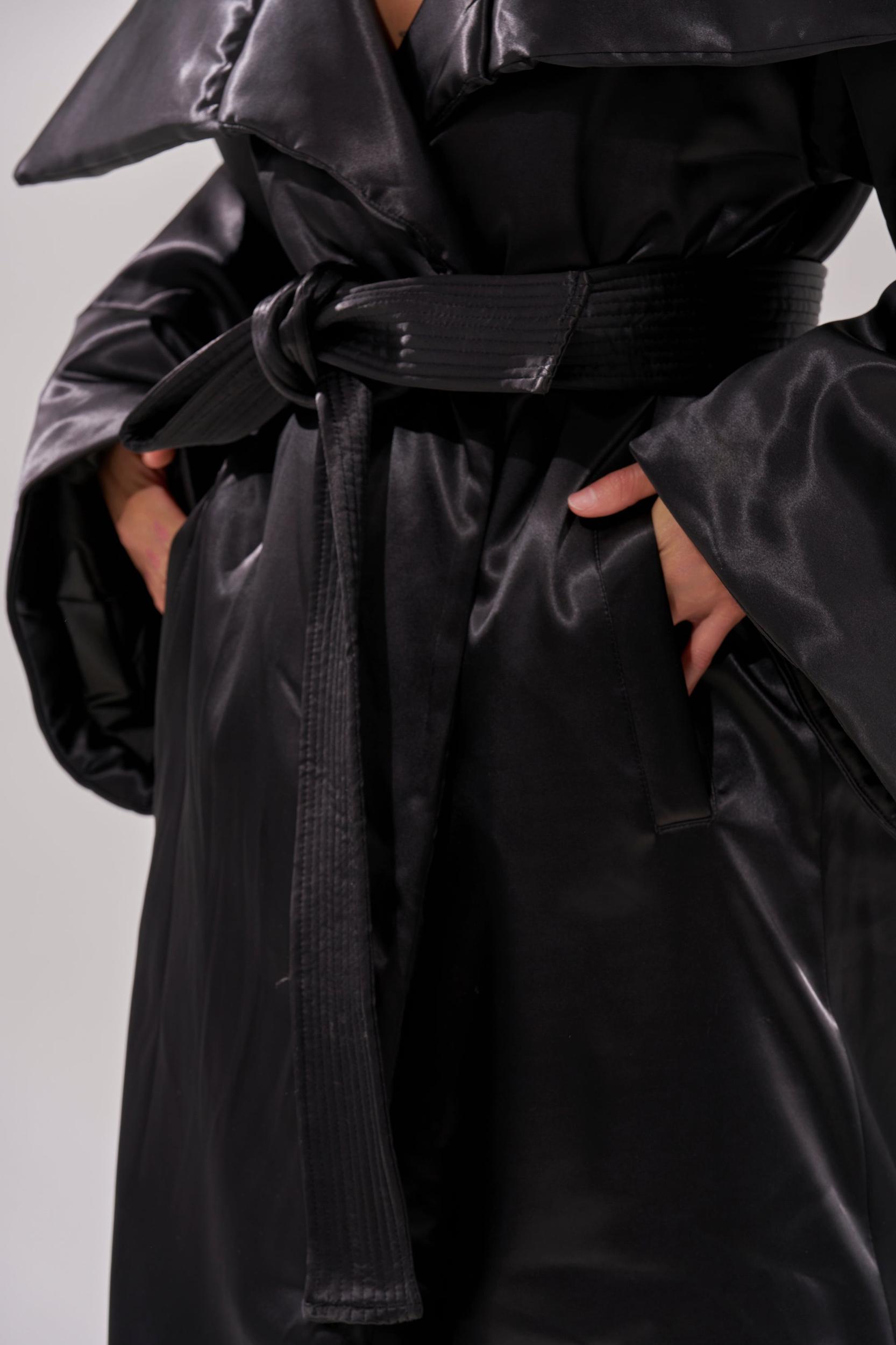 THE MOMENT SATIN PUFFER TRENCH Product Image