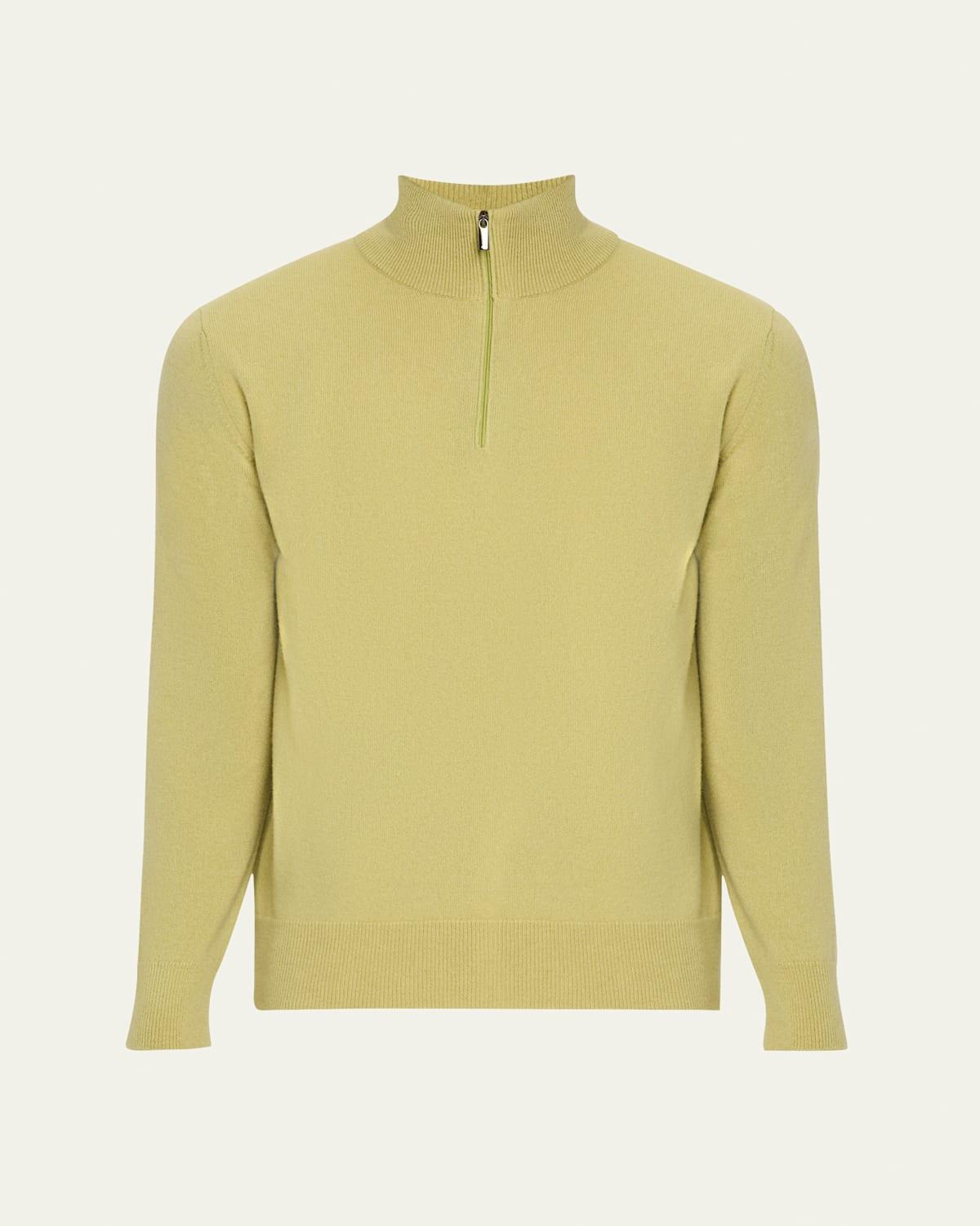 Mens Cashmere Half-Zip Sweater Product Image