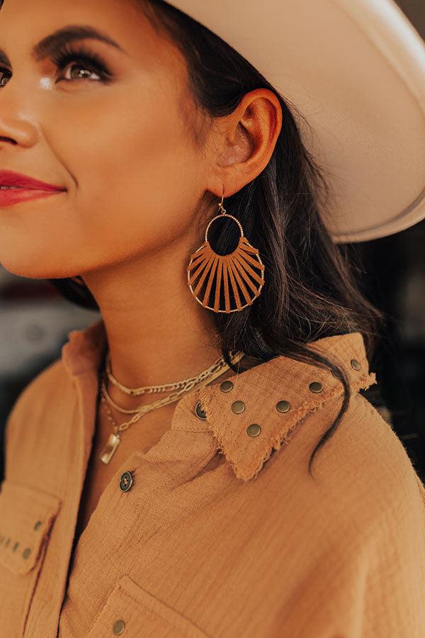 Country Chic Earrings In Camel Product Image