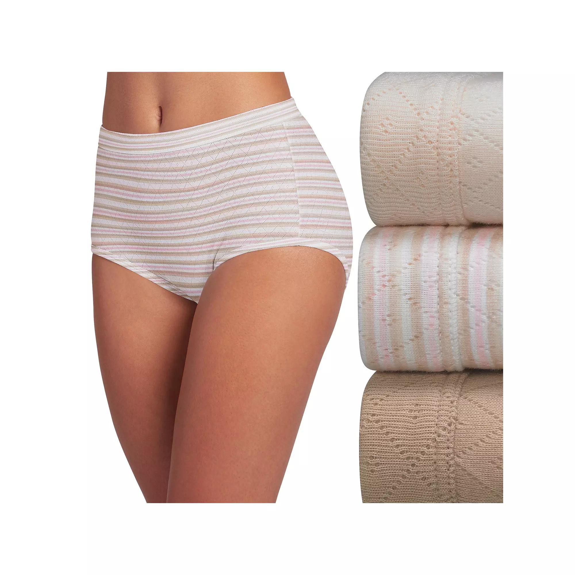 Women's Jockey® Elance Breathe 3-pack Pointelle Briefs Panty Set 1542,  Product Image