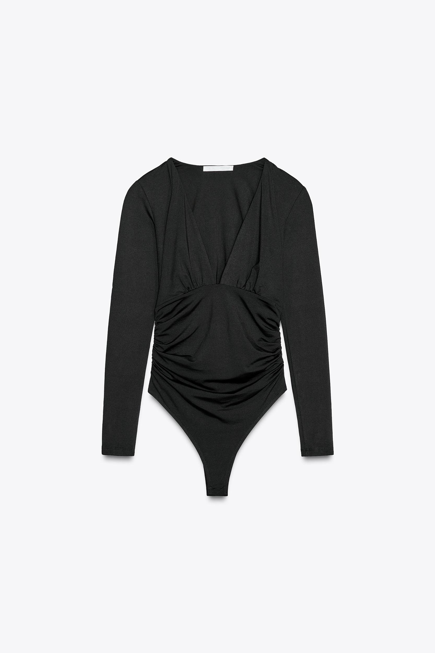 RUCHED POLYAMIDE BODYSUIT Product Image