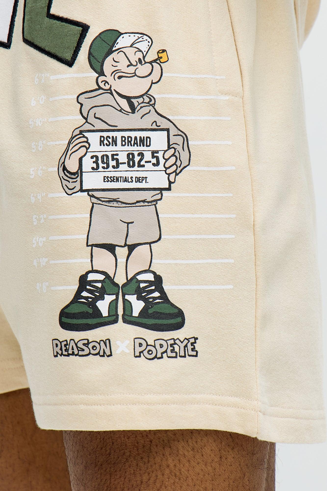 Popeye Wanted Sweatshorts - Tan Male Product Image