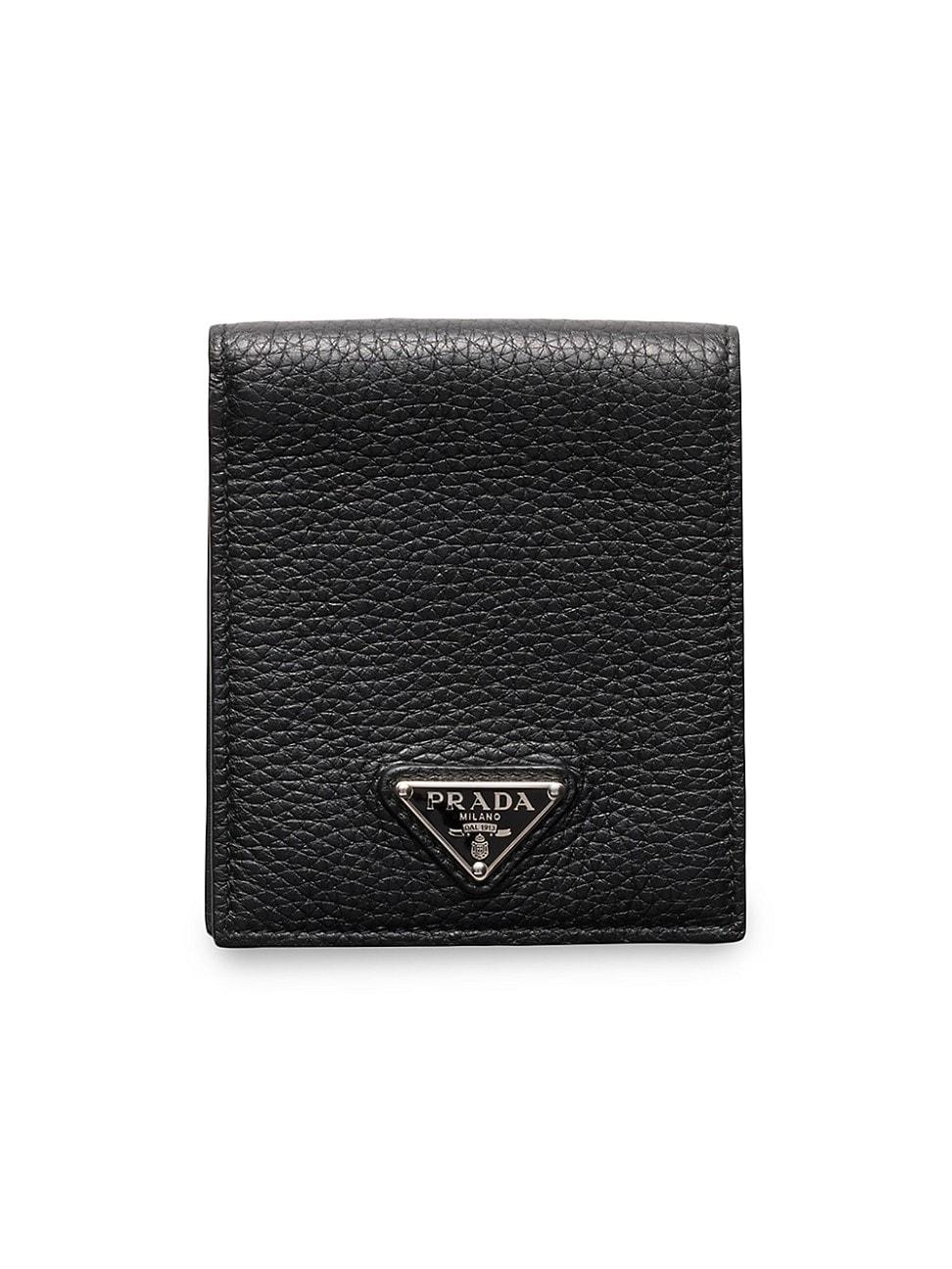 Mens Vitello Daino Triangolo Leather Bifold Wallet Product Image