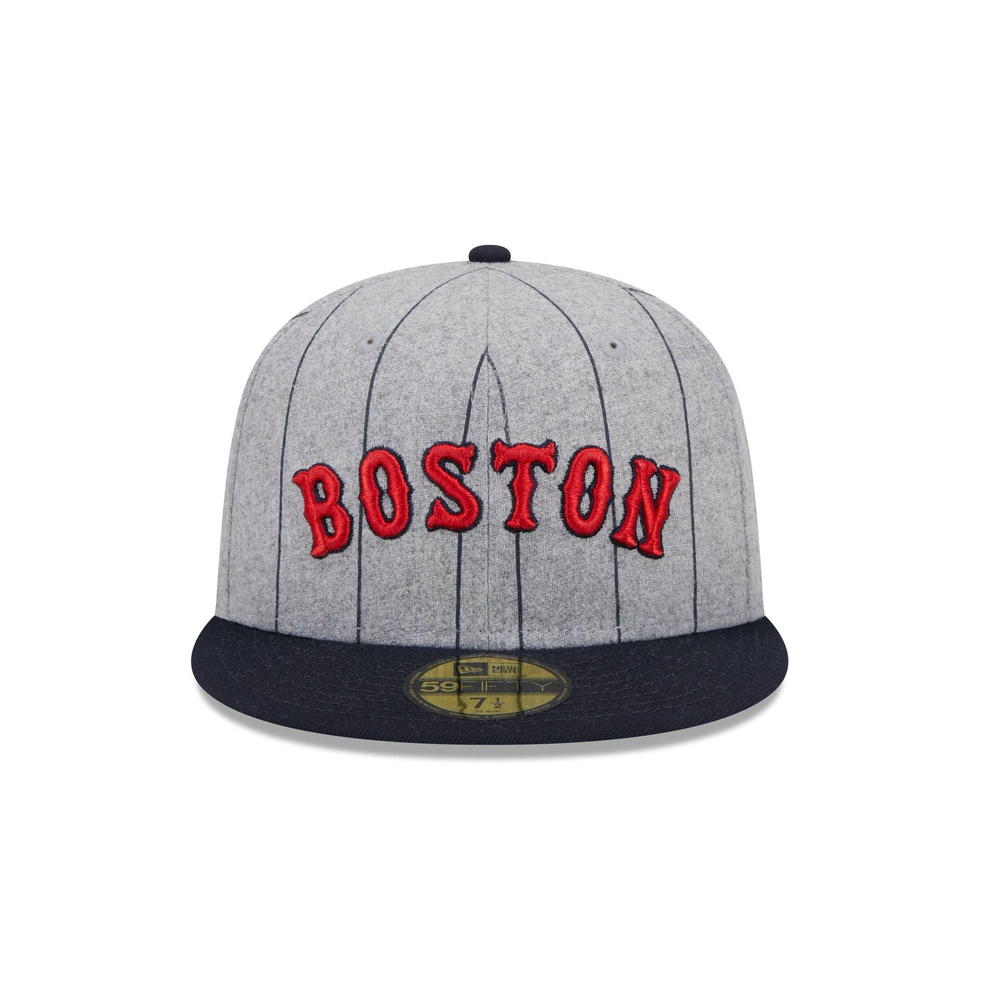 Boston Red Sox Heather Pinstripe 59FIFTY Fitted Hat Male Product Image