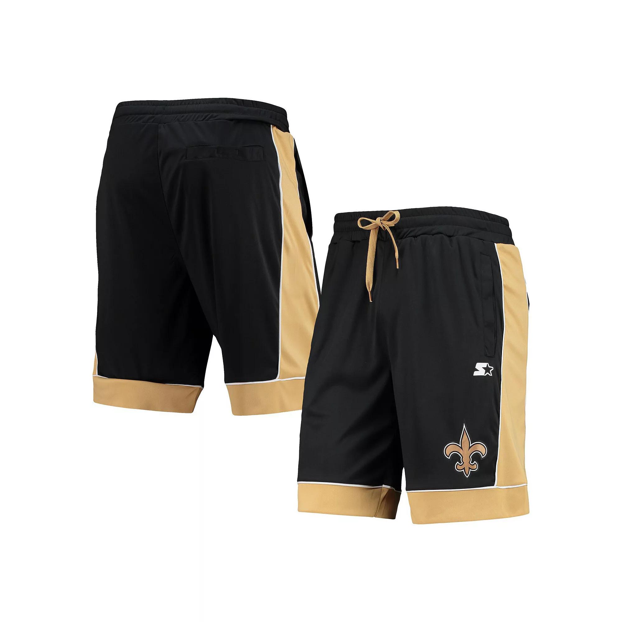 Men's Starter Black/Gold New Orleans Saints Fan Favorite Fashion Shorts, Size: Small Product Image