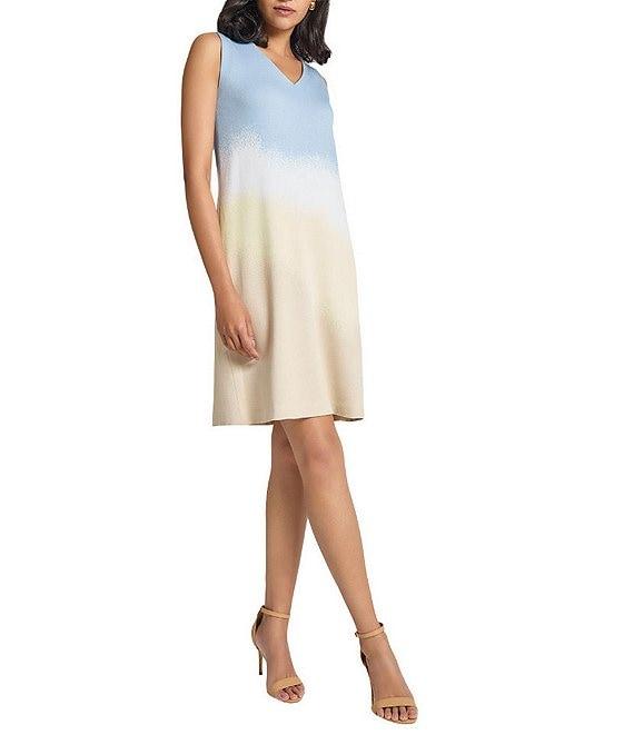 MISOOK Landscape Knit V-Neck Sleeveless Dress Product Image