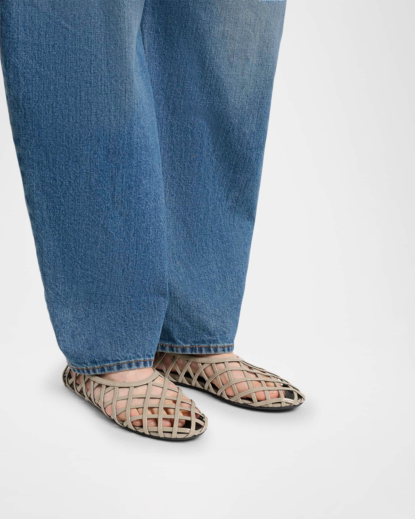 Cage Patent Leather Ballerina Flats Product Image