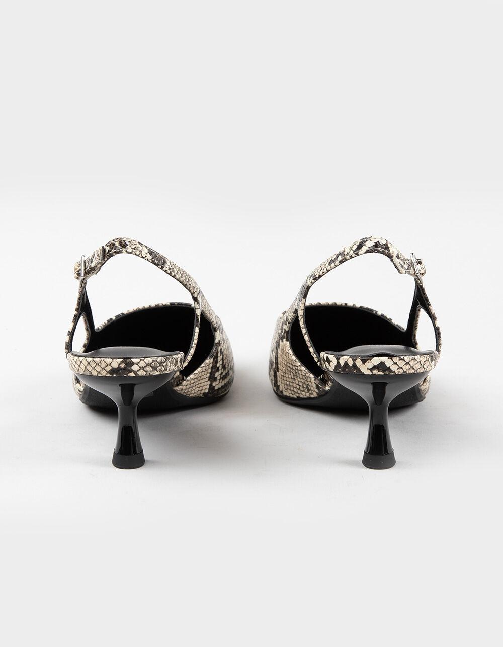 SODA Bell Womens Slingback Kitten Heels - SNAKE Product Image