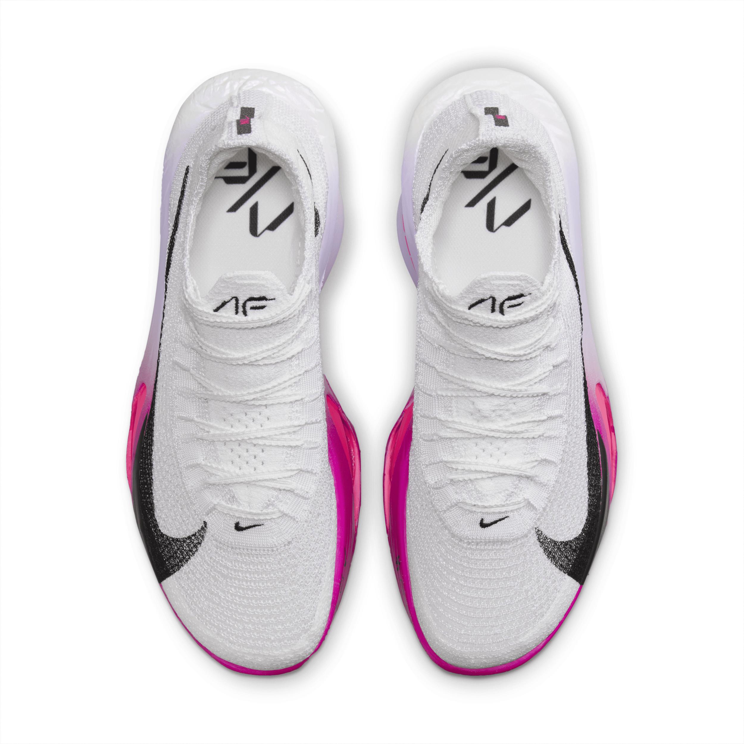Nike Womens Air Zoom Alphafly 3 Running Shoes in White/Black/Purple Agate Product Image