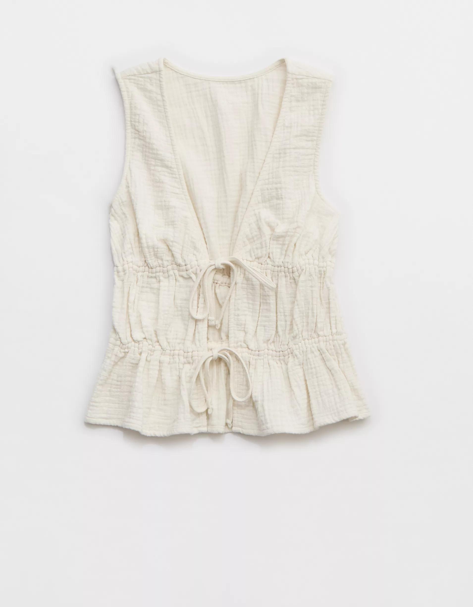 Aerie Tie Front Tank Top Product Image
