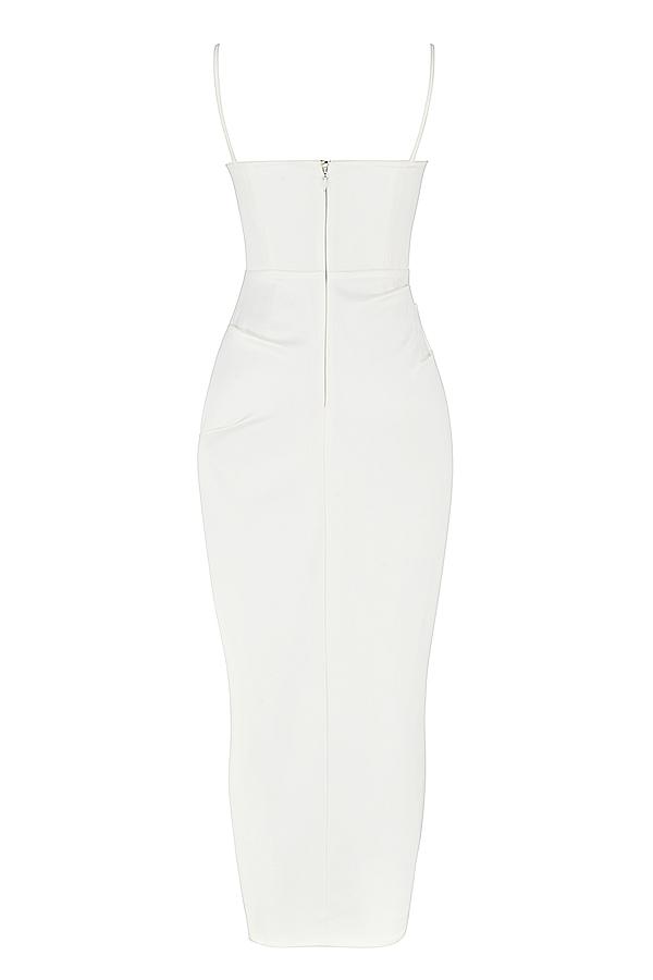 Flora  ivory satin corset dress Product Image