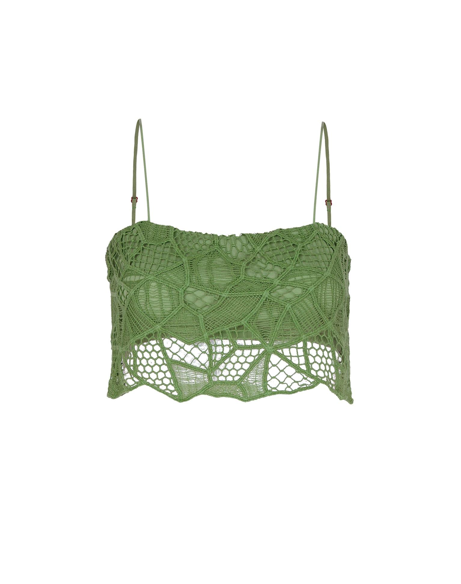 Hollie Cropped Top - Aloe Product Image