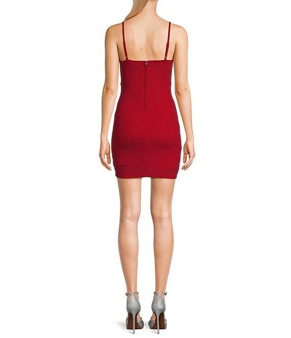 Midnight Doll Glitter Tulip Hem Bodycon Dress Product Image